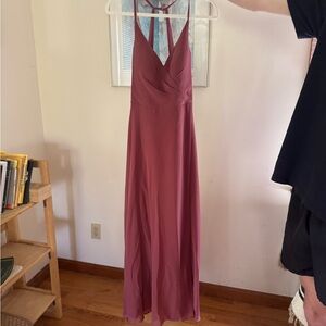 Elegant Mauve Maxi Dress